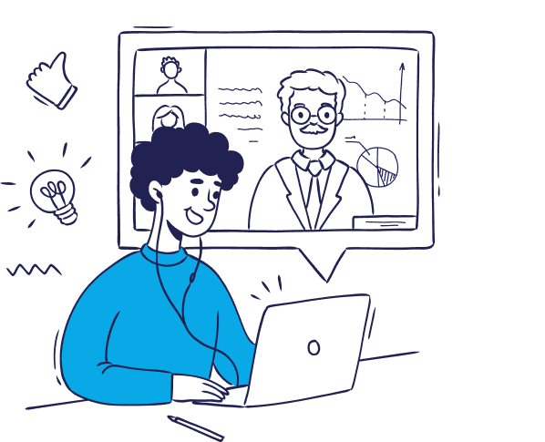 Student studying with a tutor
